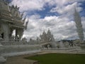 Architecture. Wat Rong Khun Thai: Ã Â¸Â§Ã Â¸Â±Ã Â¸âÃ Â¸Â£Ã Â¹ËÃ Â¸Â­Ã Â¸â¡Ã Â¸âÃ Â¸Â¸Ã Â¹ËÃ Â¸â¢, White Temple in Chiang Rai Province, Thailand